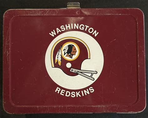 Washington Redskins NFL Metal Lunch Box No Thermos 1970’s 